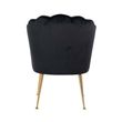 Afbeelding van Richmond Interiors Stoel Pippa Black velvet / gold (Quartz Black 800)