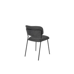 White Label Living Chair Jolien Black/Dark Grey