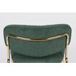 Afbeelding van White Label Living Lounge Chair Jolien Gold/Dark Green