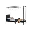 Afbeelding van Woood Dani Hemelbed Metaal Zwart 90x200 Cm