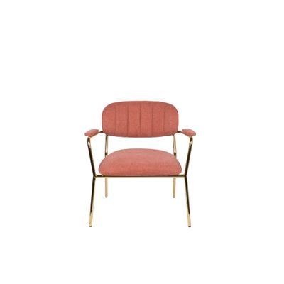 White Label Living Lounge Chair Jolien Arm Gold/Pink White Label Living Lounge Chair Jolien Arm Gold/Pink