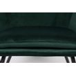 Afbeelding van White Label Living Lounge Chair Bon Velvet Green