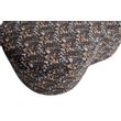 Afbeelding van BePureHome Macaroni Bankje Fluweel Aquarel Flower Zwart - 110 CM