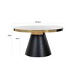 Afbeelding van Richmond Interiors Eettafel Odin rond 140Ø (Goud)