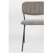 Afbeelding van White Label Living Chair Jolien Black/Grey