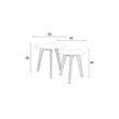 Afbeelding van White Label Living Side Table Bodine Set Of 2