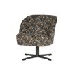 Afbeelding van BePureHome Vogue Draaifauteuil Fluweel Aquarel Flower Zwart