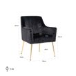 Afbeelding van Richmond Interiors Stoel Harper Black Croco (Croco Velvet Black HD007)