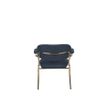 Afbeelding van White Label Living Lounge Chair Jolien Arm Gold/Dark Blue