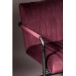 Afbeelding van Dutchbone Stitched Armstoel Velvet Paars