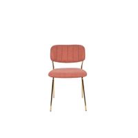 White Label Living Chair Jolien Gold/Pink