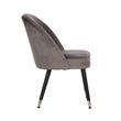 Afbeelding van Richmond Interiors Stoel Julius Stone Velvet, Gold footcap (Quartz Stone 101)