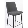 Afbeelding van White Label Living Barstool Lionel Dark Grey
