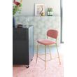 Afbeelding van White Label Living Counter Stool Jolien Gold/Pink