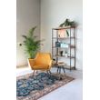 Afbeelding van White Label Living Lounge Chair Bon Velvet Gold
