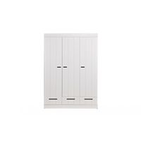 Woood Connect Kast Wit - 3 Deurs, Stroken + Lade