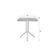 Afbeelding van White Label Living Counter Table Maze Square Natural