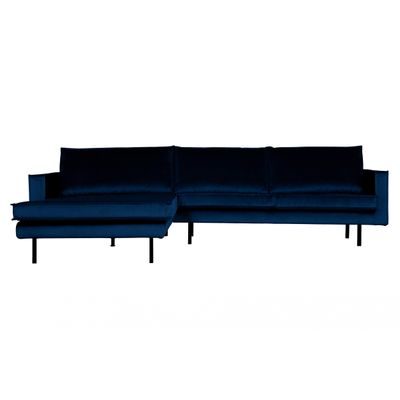 BePureHome Rodeo Chaise Longue Links Donkerblauw BePureHome Rodeo Chaise Longue Links Donkerblauw
