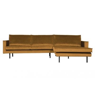 BePureHome Rodeo Chaise Longue Rechts Oker Geel BePureHome Rodeo Chaise Longue Rechts Oker Geel
