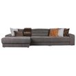 Afbeelding van BePureHome Date Chaise Longue Links Vintage Fluweel Warm Grijs