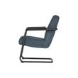 Afbeelding van Woood Micha Fauteuil Ribstof Staalblauw