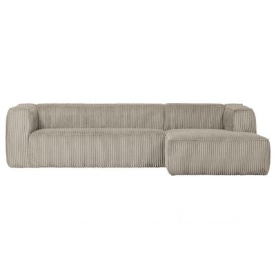 Woood Bean Hoekbank Rechts Grove Ribstof Naturel Woood Bean Hoekbank Rechts Grove Ribstof Naturel