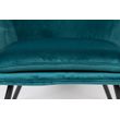 Afbeelding van White Label Living Lounge Chair Bon Velvet Blue