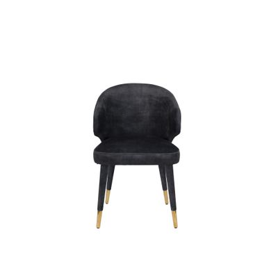 Dutchbone Lunar Eetkamerstoel Velvet Antraciet Dutchbone Lunar Eetkamerstoel Velvet Antraciet