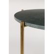 Afbeelding van White Label Living Side Table Timpa Marble Green