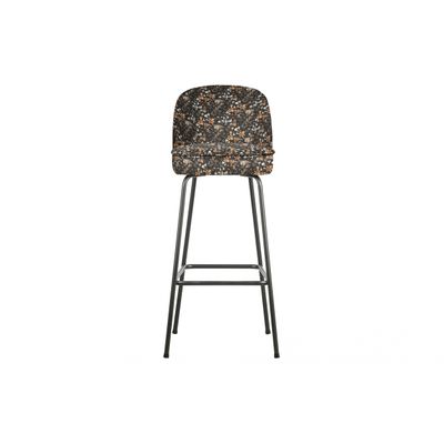 BePureHome Vogue Barstoel Fluweel Aquarel Flower Zwart - 80 CM BePureHome Vogue Barstoel Fluweel Aquarel Flower Zwart - 80 CM