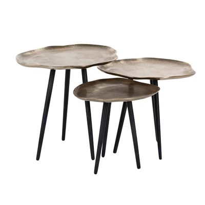 Richmond Interiors Salontafel Volenta set van 3 champagne gold (Champagne gold) Richmond Interiors Salontafel Volenta set van 3 champagne gold (Champagne gold)