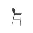 Afbeelding van White Label Living Counter Stool Jolien Black/Dark Grey