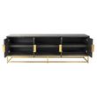 Afbeelding van Richmond Interiors TV-dressoir 185 Blackbone gold 4-deuren (Goud)
