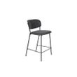 Afbeelding van White Label Living Counter Stool Jolien Black/Dark Grey