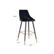 Afbeelding van Richmond Interiors Barstoel Imani Black Velvet / Fire Retardant (Quartz Black 800)