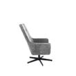 Afbeelding van White Label Living Lounge Chair Bruno Rib Light Grey
