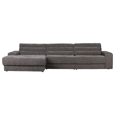BePureHome Date Chaise Longue Links Vintage Fluweel Warm Grijs BePureHome Date Chaise Longue Links Vintage Fluweel Warm Grijs