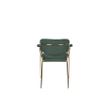 Afbeelding van White Label Living Armchair Jolien Gold/Dark Green