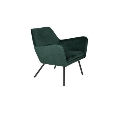 White Label Living Lounge Chair Bon Velvet Green White Label Living Lounge Chair Bon Velvet Green
