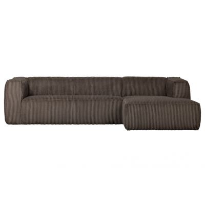 Woood Exclusive Bean Hoekbank Rechts Grove Ribstof Mud Woood Exclusive Bean Hoekbank Rechts Grove Ribstof Mud