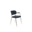 Afbeelding van White Label Living Armchair Jolien Gold/Dark Blue