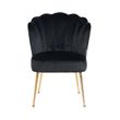 Afbeelding van Richmond Interiors Stoel Pippa Black velvet / gold (Quartz Black 800)
