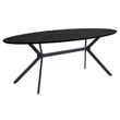 Afbeelding van Woood Exclusive Bruno Eettafel Ovaal Mdf Zwart 220x100cm