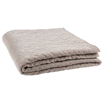 BePureHome Geometric Sprei Washed Velvet Taupe BePureHome Geometric Sprei Washed Velvet Taupe