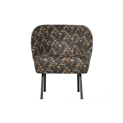 BePureHome Vogue Fauteuil Fluweel Aquarel Flower Zwart BePureHome Vogue Fauteuil Fluweel Aquarel Flower Zwart