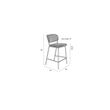 Afbeelding van White Label Living Counter Stool Jolien Gold/Pink