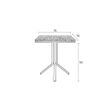 Afbeelding van White Label Living Counter Table Maze Square Black