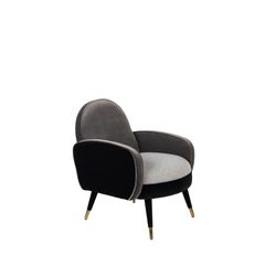 Zuiver Sam Lounge Chair Black Grey FR