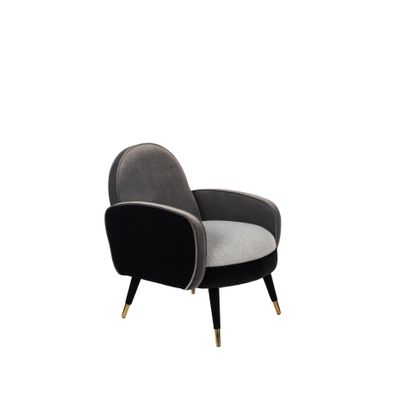 Zuiver Sam Lounge Chair Black Grey FR Zuiver Sam Lounge Chair Black Grey FR