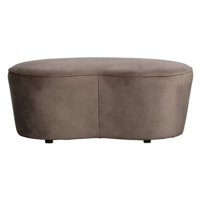 BePureHome Macaroni Bankje Fluweel Nougat - 110 CM BePureHome Macaroni Bankje Fluweel Nougat - 110 CM